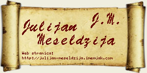 Julijan Meseldžija vizit kartica